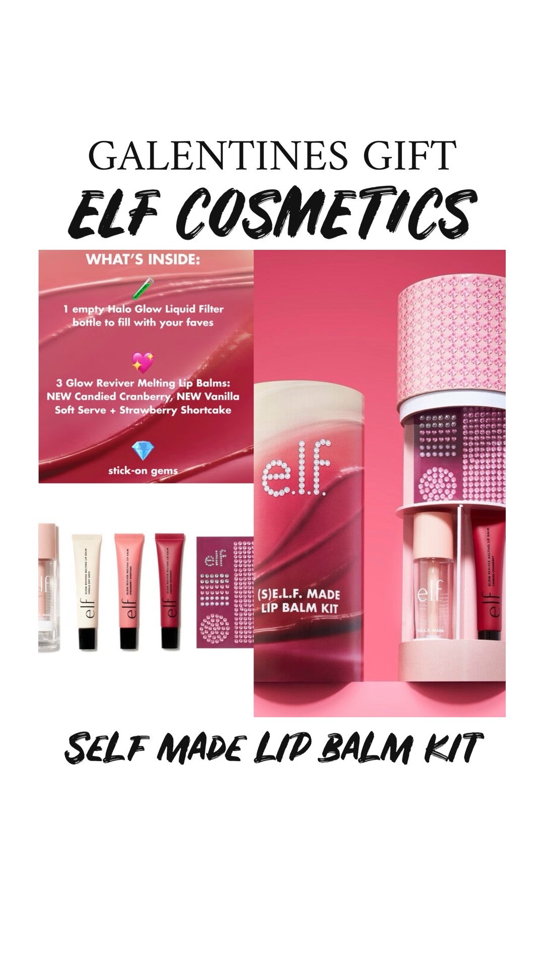 Limited-edition DIY kit with 3 Glow Reviver Melting Lip Balms + bottle
Galentines gift
Makeup gift 
Analog hobbies ✨

#LTKValentine #LTKBeauty