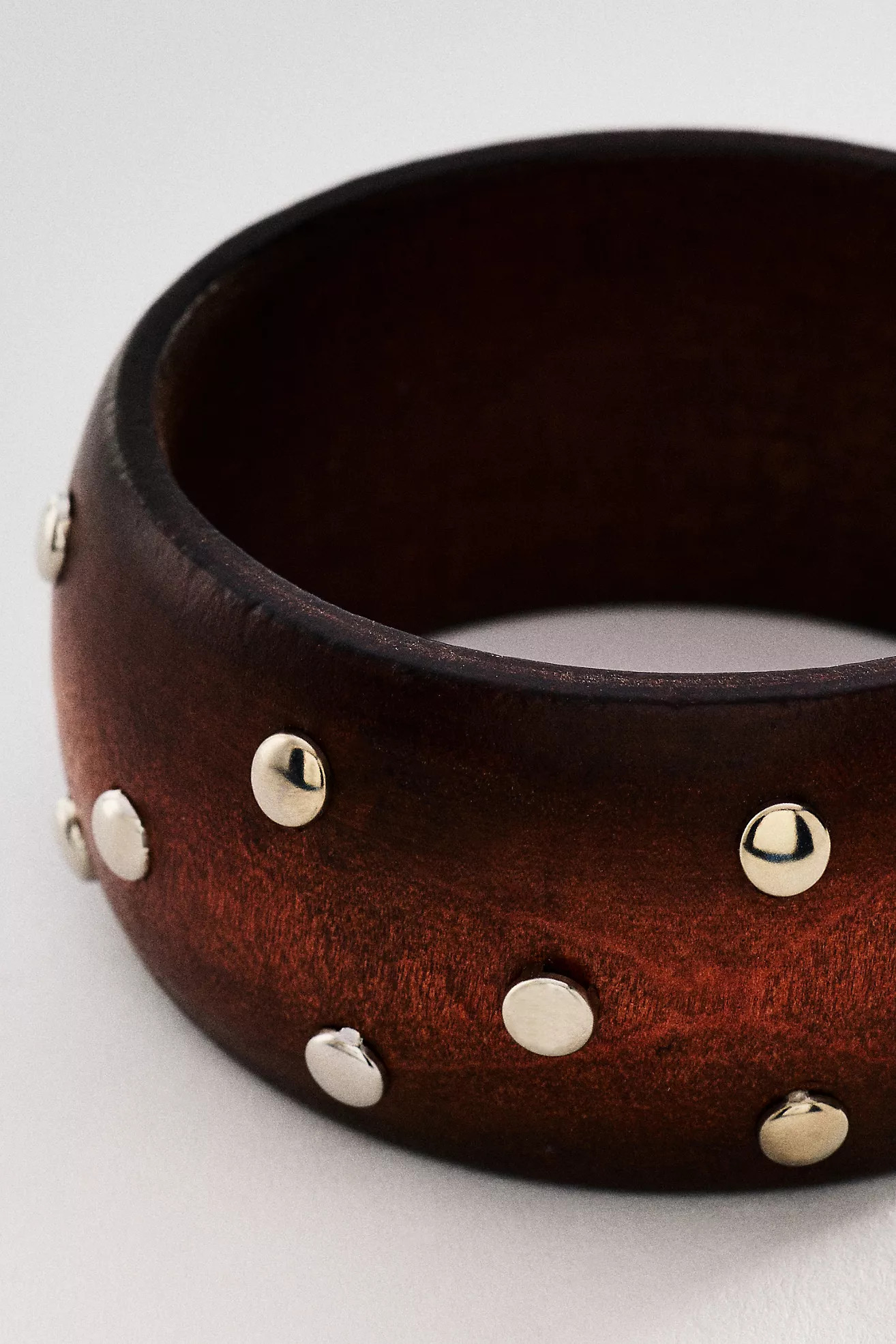 Studded Wood Bangle Bracelet | Anthropologie (US)