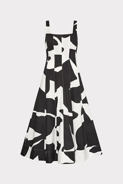 Grand Foliage Poplin Midi Dress | MILLY