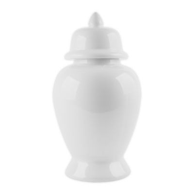 W Home 14-Inch Ginger Jar in White | Bed Bath & Beyond