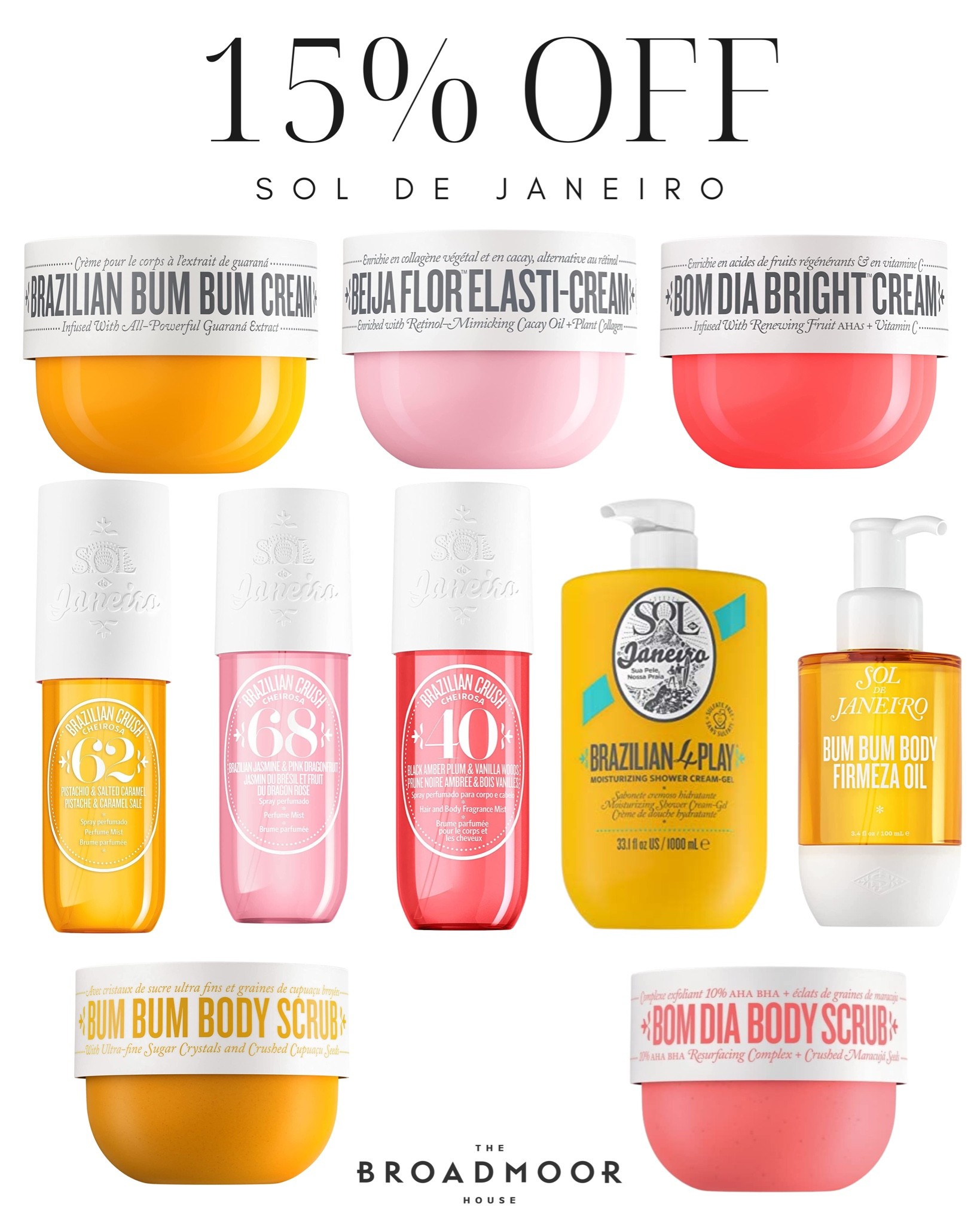 Sol de Janeiro is 15% off sitewide and 10% off bundles!! Ends tonight!!


Bum bum cream, sol de janeiro, beauty sale, premium beauty

#LTKbeauty #LTKFind #LTKsalealert