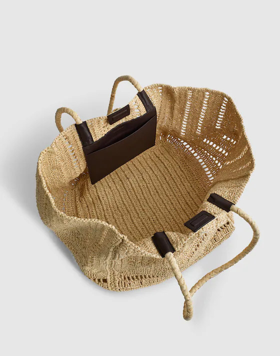 The Shopper Tote in Eyelet Raffia | Madewell