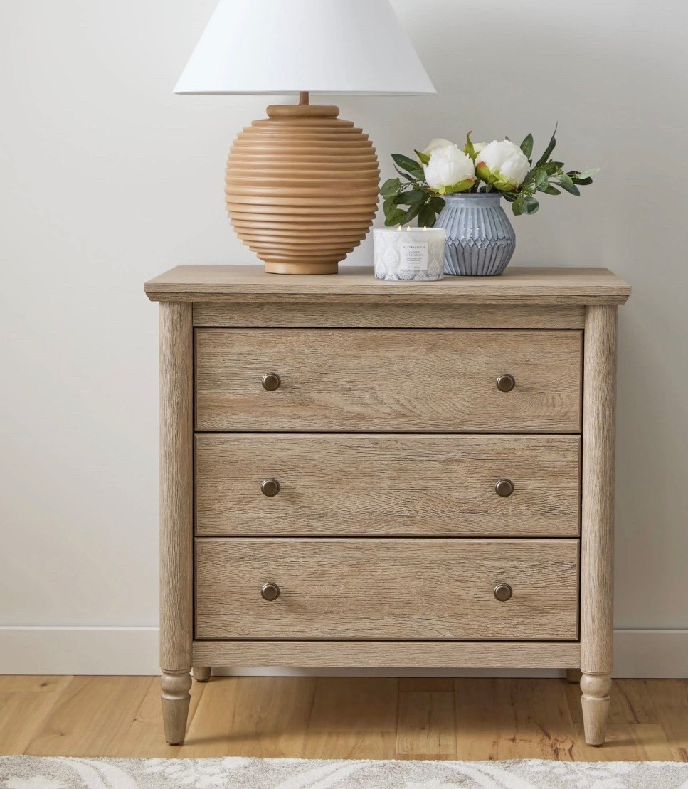 Introducing My Texas House Monroe collection, a blend of elegance and functionality inspired by Erin Vogelpohl's signature style. This rustic bedroom chest combines Erin's love for chic, budget-friendly decor with practical features designed for everyday living. Crafted with the natural wood tones of Brushed Oak® finish, this 5-drawer chest features five spacious drawers equipped with metal runners and safety stops, ensuring smooth operation and longevity. The lower three drawers of this transitional-style chest of drawers are extra deep, providing ample storage space for larger items. This rustic dresser comes with pre-assembled moldings on the end panels and pre-attached drawer slides on uprights and drawer parts to make the assembly process streamlined and hassle-free. An interlocking safety mechanism allows only one drawer to open at a time, enhancing safety and stability. Additionally, this farmhouse-style dresser includes a tip restraint safety strap, adding an extra layer of security. Bring home this collection of farmhouse-inspired bedroom furniture that embodies the essence of affordable and stylish home décor

#LTKHome