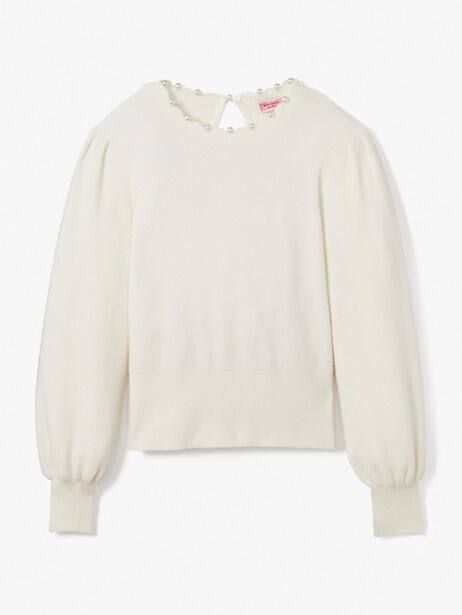 pearl-edged crewneck sweater | Kate Spade (US)