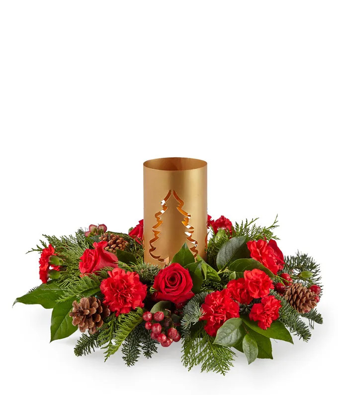 Christmas in Candlelight Centerpiece | From You Flowers