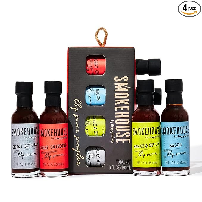 Smokehouse by Thoughtfully, Gourmet BBQ Sauce Sampler Set, Vegan and Vegetarian, Flavors Include ... | Amazon (US)