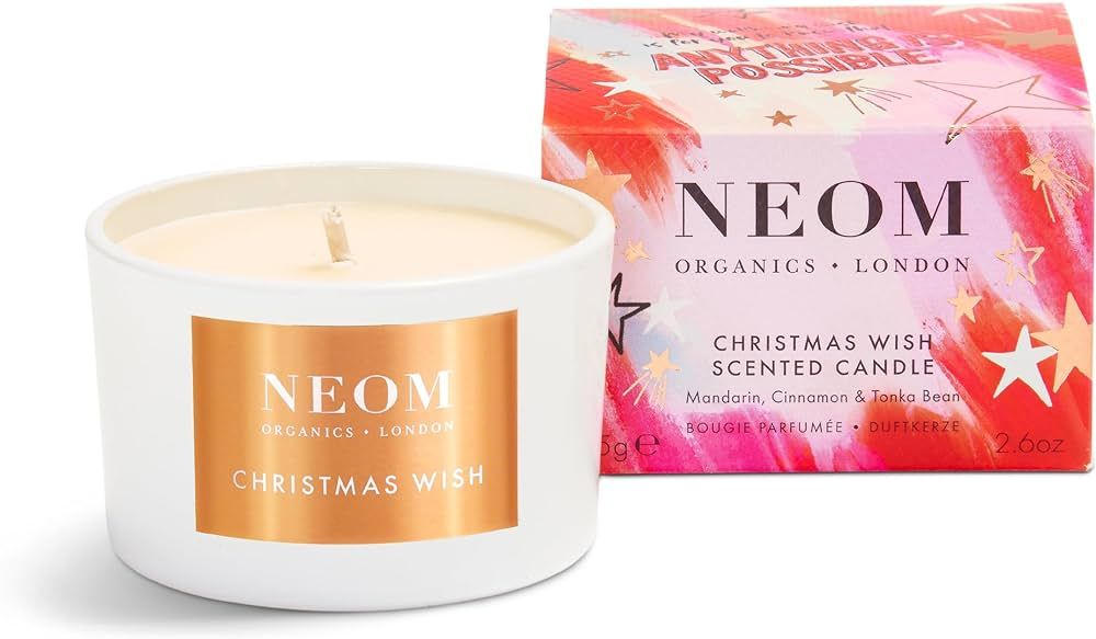 NEOM- Christmas Wish Luxury Scented Candle | Cinnamon, Mandarin & Tonka Bean | Christmas Gift… ... | Amazon (UK)