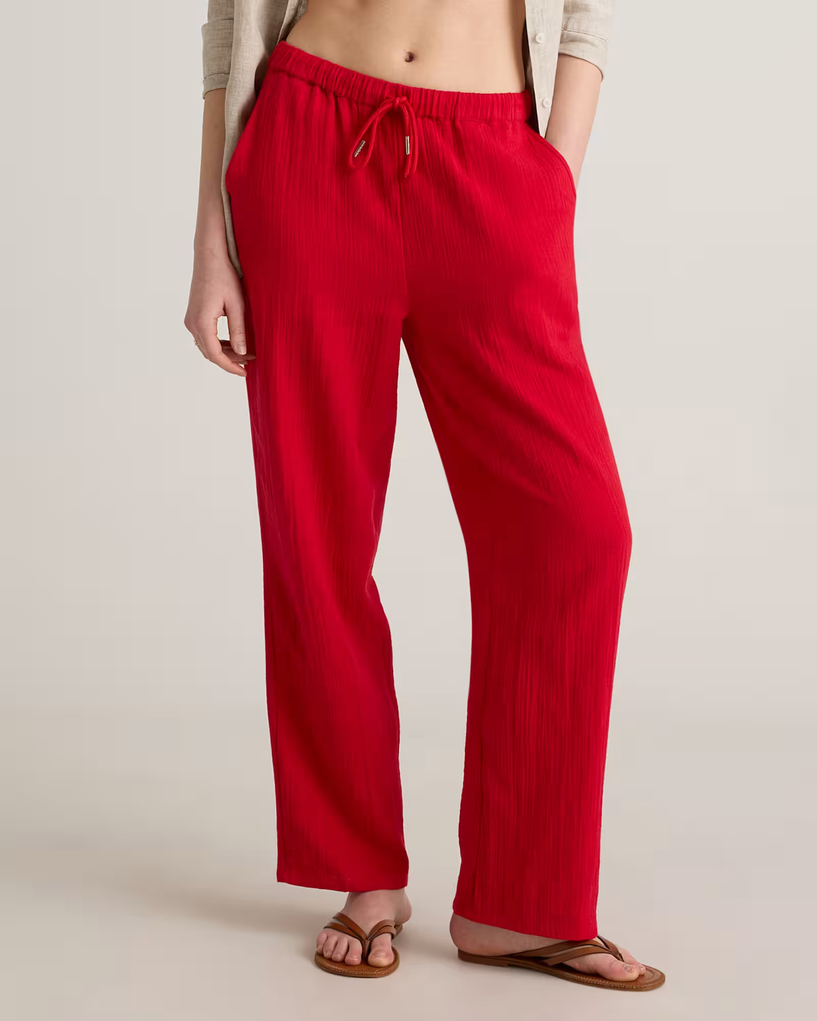 100% Organic Cotton Gauze Straight Leg Pants | Quince