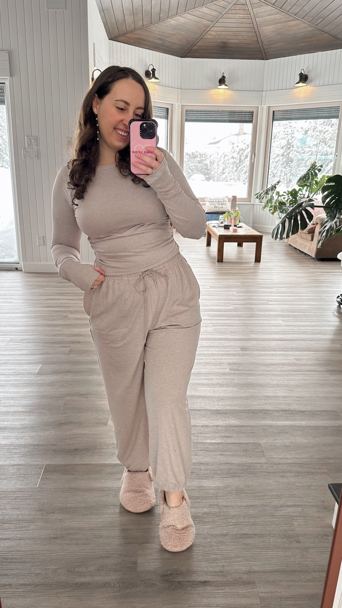 The perfect cozy Sunday morning outfit - the weekend away sets from Aerie! Super soft and stretchy plus I love this pebble colour! I got a medium top and medium short joggers. 

#LTKMidsize #LTKootd #LTKPetite