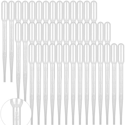 moveland 100 PCS 3ML Dropper Pipettes Essential Oil Transfer, Disposable Plastic Eye Dropper for Science Experiments, Crafting, Makeup Tool | Amazon (US)