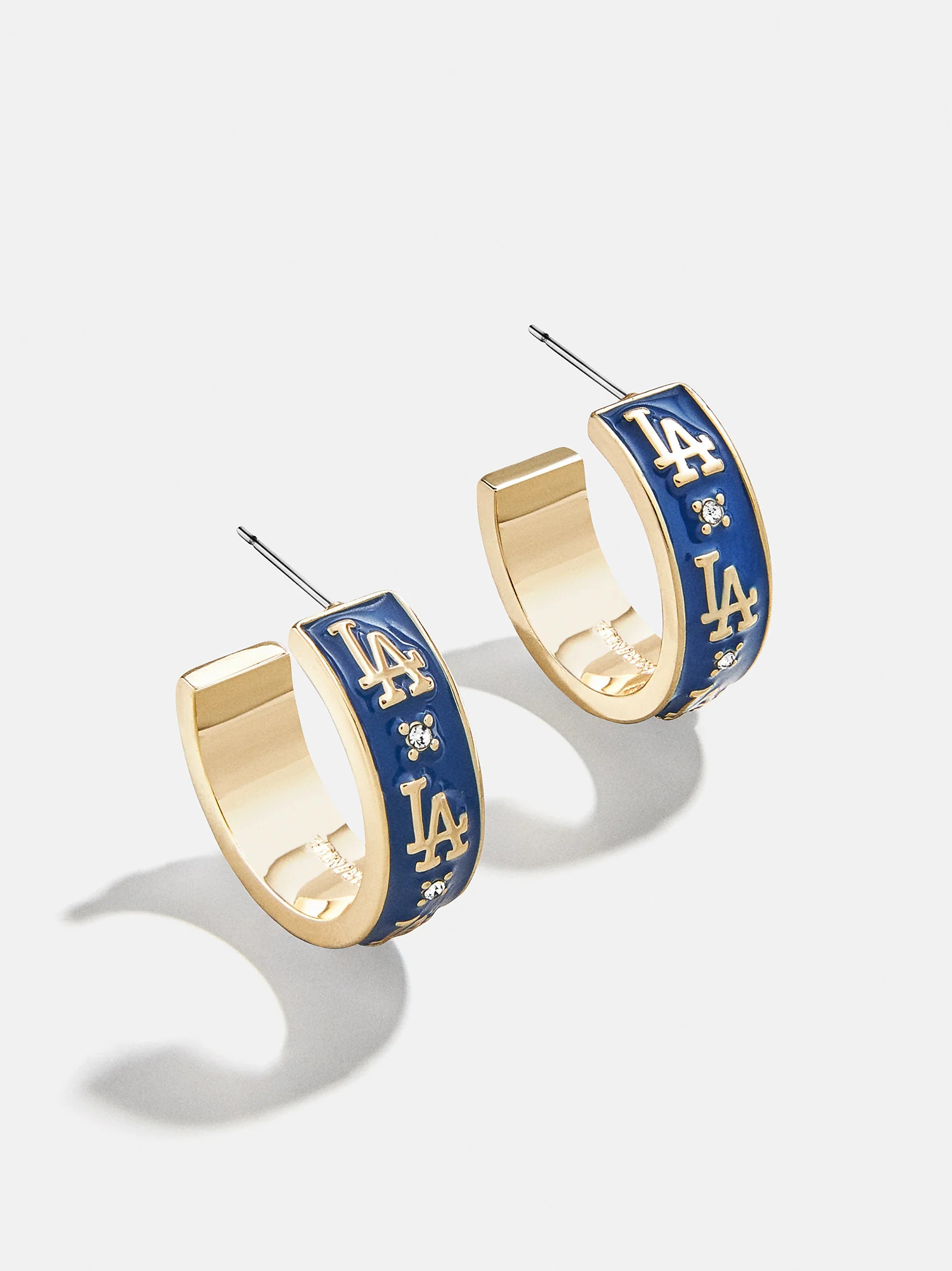 WEAR By Erin Andrews x BaubleBar Los Angeles Dodgers Enamel Hoop Earrings - Los Angeles Dodgers | BaubleBar (US)
