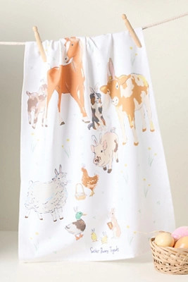 Easter Bunny Try Outs Dish Towel | Anthropologie (US)