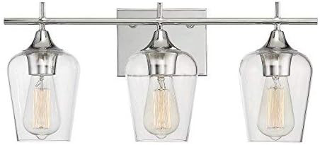 Savoy House 8-4030-3-11 Octave 3-Light Bathroom Vanity Light in a Polished Chrome Finish with Cle... | Amazon (US)
