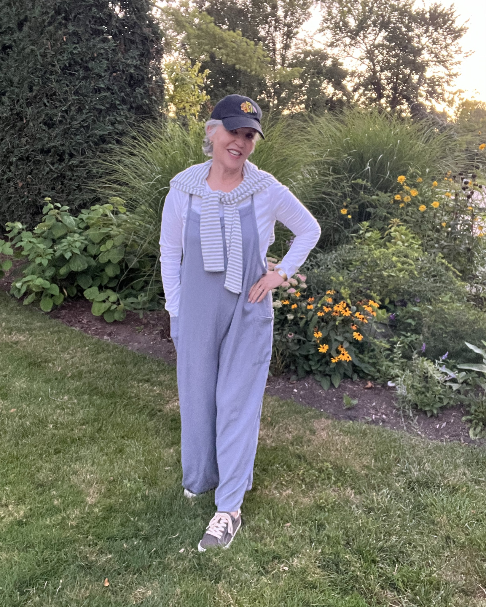 Early fall is all about transitional dressing, and grey overalls is one of my favorite fall wardrobe essentials. I styled it today with a white Henley and striped tee around my shoulders to create a classic style outfit that’s polished but easy to wear.

This look is part of my autumn capsule wardrobe—chic, versatile, and perfect for women over 50 who want timeless, stylish outfits.

✨ I’ve linked everything (or similar options) below so you can shop the look and get inspired for your own fall style ⬇️I

#LTKSeasonal #LTKOver40 #LTKFindsUnder50