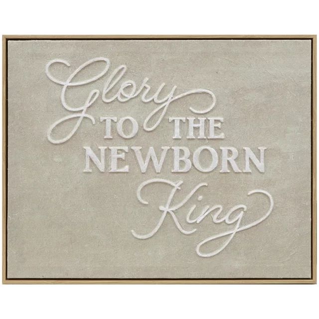 Glory to the King Framed Canvas Wall Art Christmas Decoration by Holiday Time | Walmart (US)
