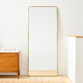 Streamline Rounded Edge Metal Floor Mirror | West Elm CA