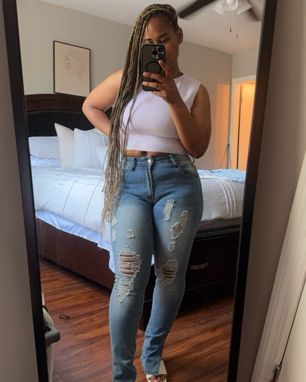 Just something light but top at target is what got me and it’s light weight too and the jeans are very stretchy

#LTKU #LTKSeasonal #LTKfindsunder50