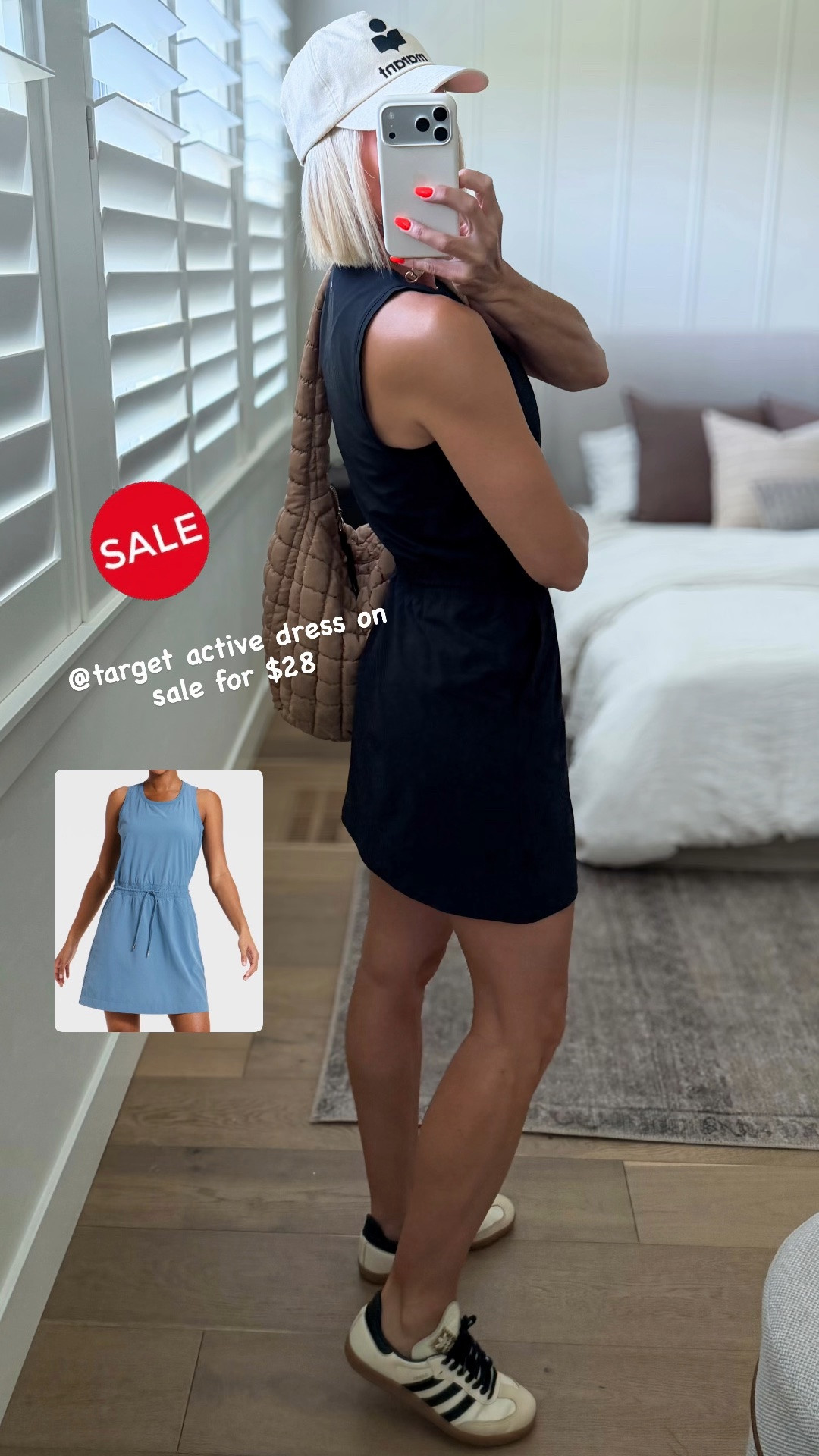 This easy throw on and go active dress marked down to $28. Available in pink & blue colors too. Size down, wearing a small

#LTKmomlife #LTKfitnessgoals #LTKOver40