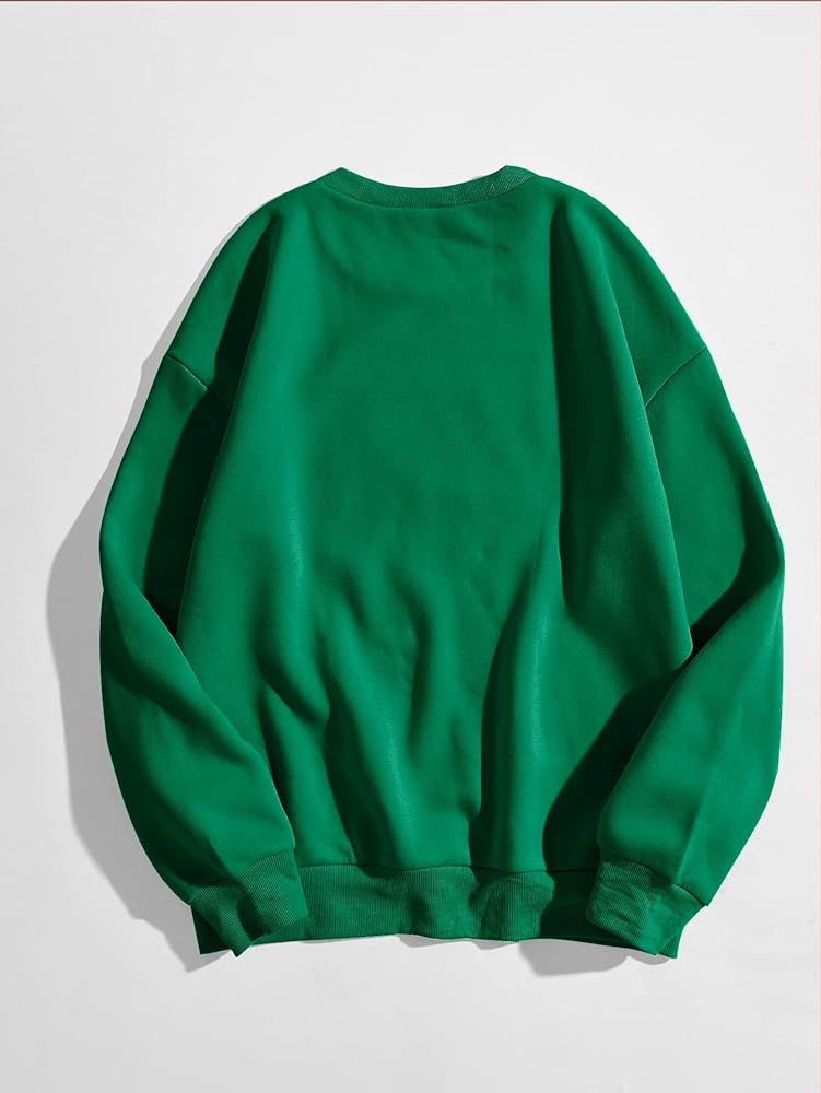 MakeMeChic Women's Casual Cute Oversized Long Sleeve Round Crew Neck Sweatshirt Pullover Top | Amazon (US)