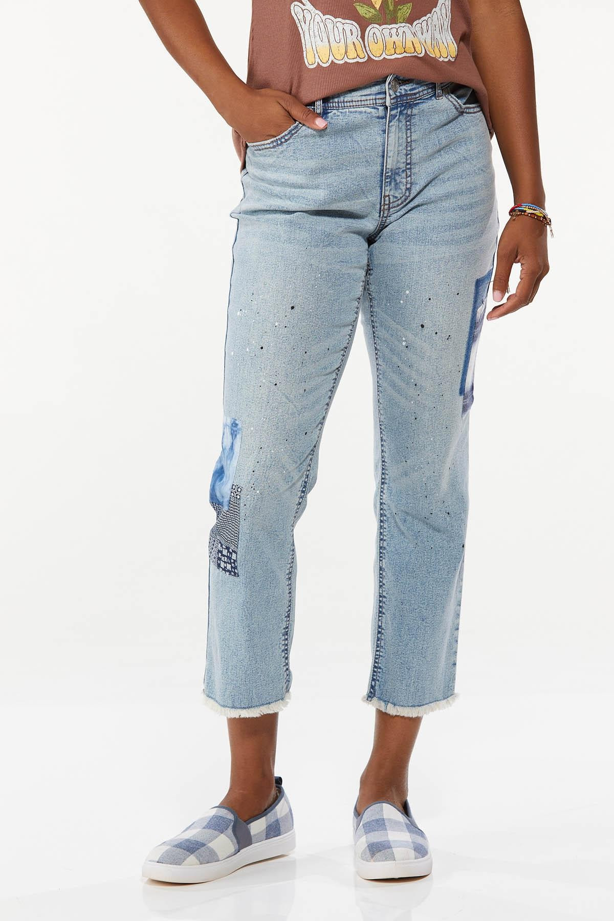 Paint Splatter Patch Jeans | Cato Fashions