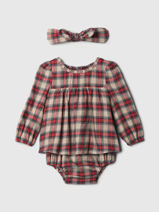 Baby Flannel Bodysuit Dress Set | Gap (US)