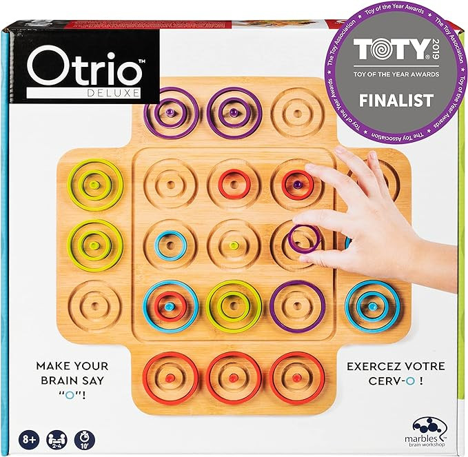 Marbles Otrio Wood Strategy-Based Board Game for Adults, Families and Kids Ages 8 & up 16.1-inch ... | Amazon (US)