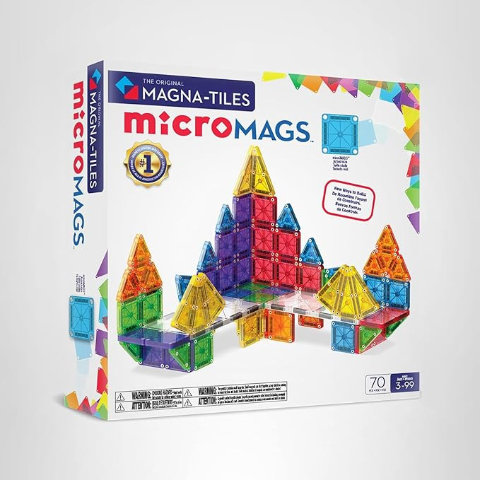 MAGNA-TILES microMAGS 70-Piece Deluxe Magnetic Construction Set, The Original Magnetic Building B... | Amazon (US)