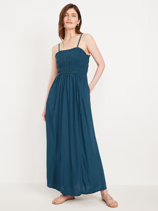 Fit & Flare Sleeveless Maxi Dress | Old Navy (US)