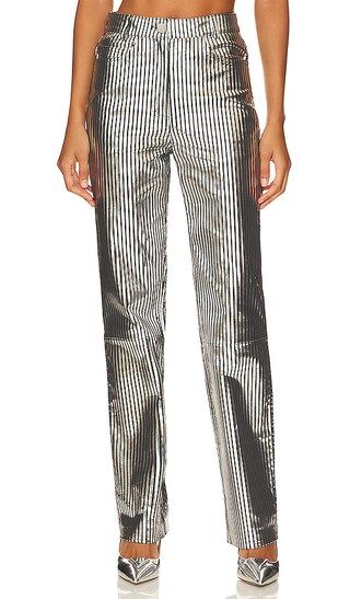 Striped Leather Pants in Black Combo | Revolve Clothing (Global)