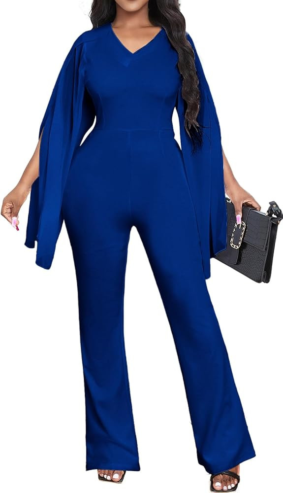 sexycherry Formal Jumpsuit for Women Dressy Elegant Long Straight Pants Jumpsuits for Party Club ... | Amazon (US)