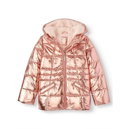 Metallic Quilted Bubble Jacket (Little Girls, Big Girls & Plus) | Walmart (US)
