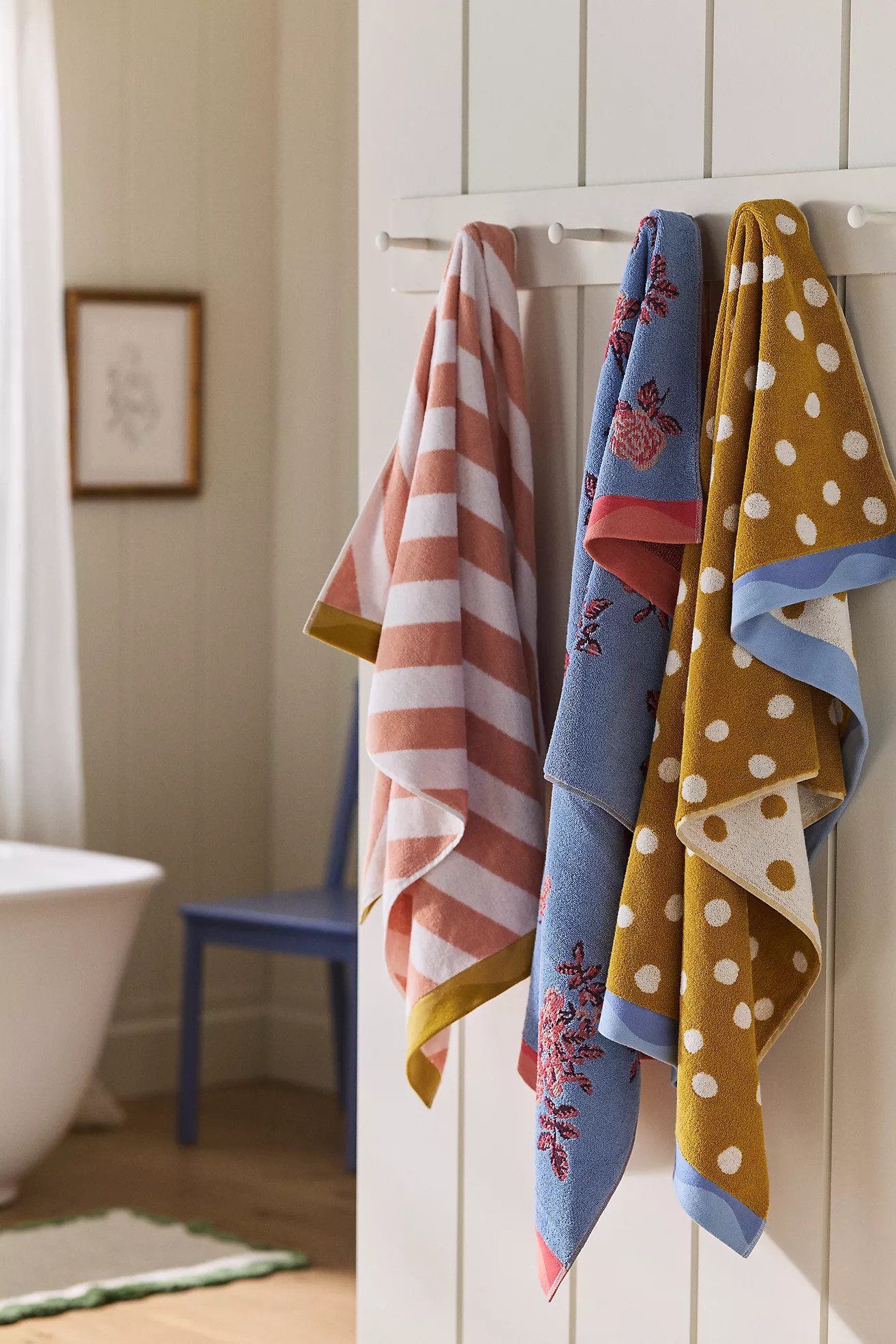 Maeve Cotton Patterned Towel Collection | Anthropologie (US)