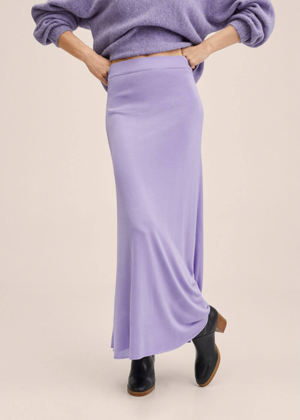 Flared long skirt -  Women | Mango USA | MANGO (US)