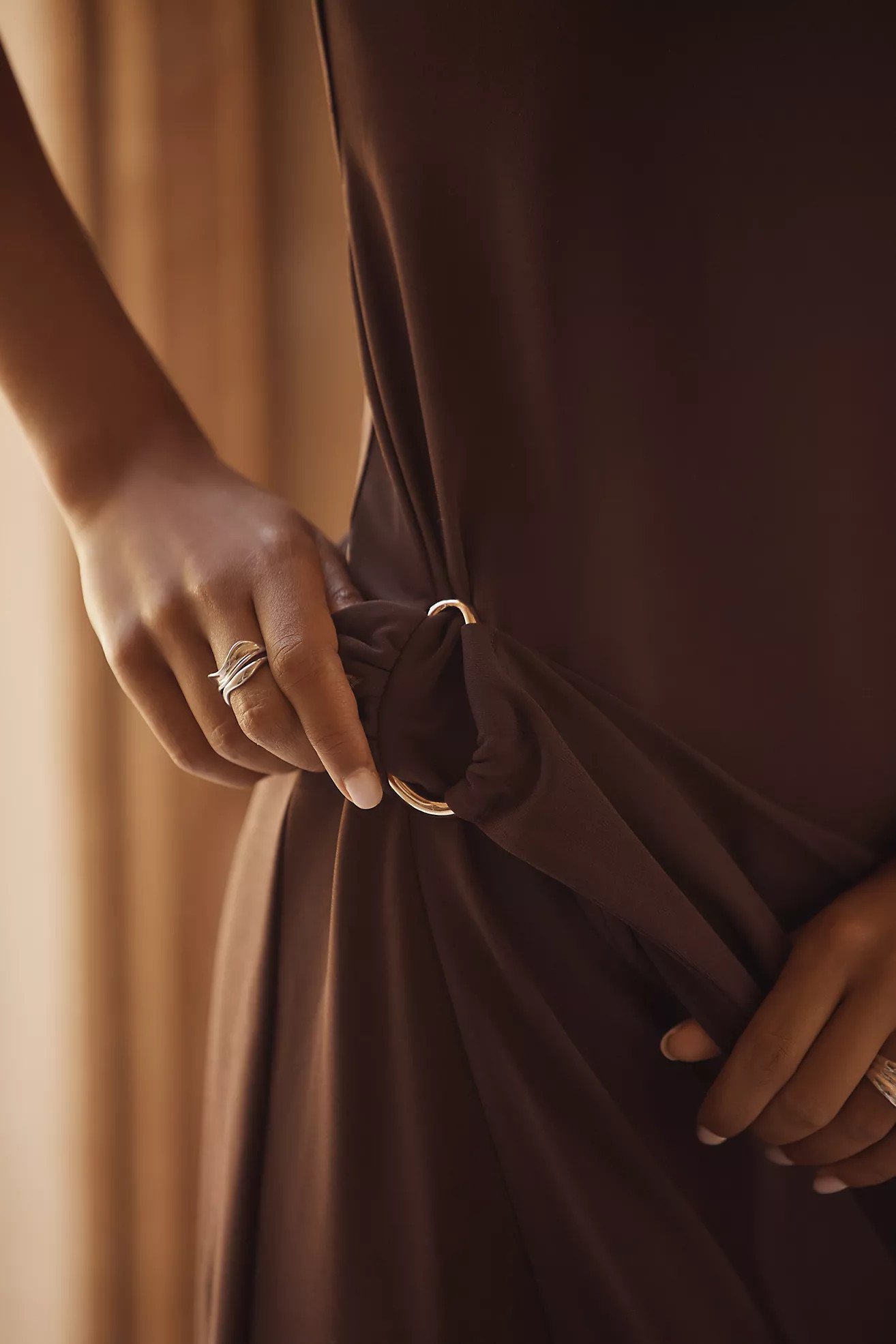 By Anthropologie Short-Sleeve Belted Sash Mini Dress | Anthropologie (US)