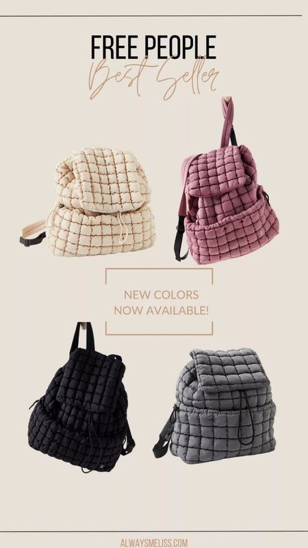 Free People has recently added new colors of this super cute and flexible backpack. Perfect for a vacation or hiking! 

Free People
Backpack
Travel bag 

#LTKfindsunder100 #LTKstyletip #LTKitbag
