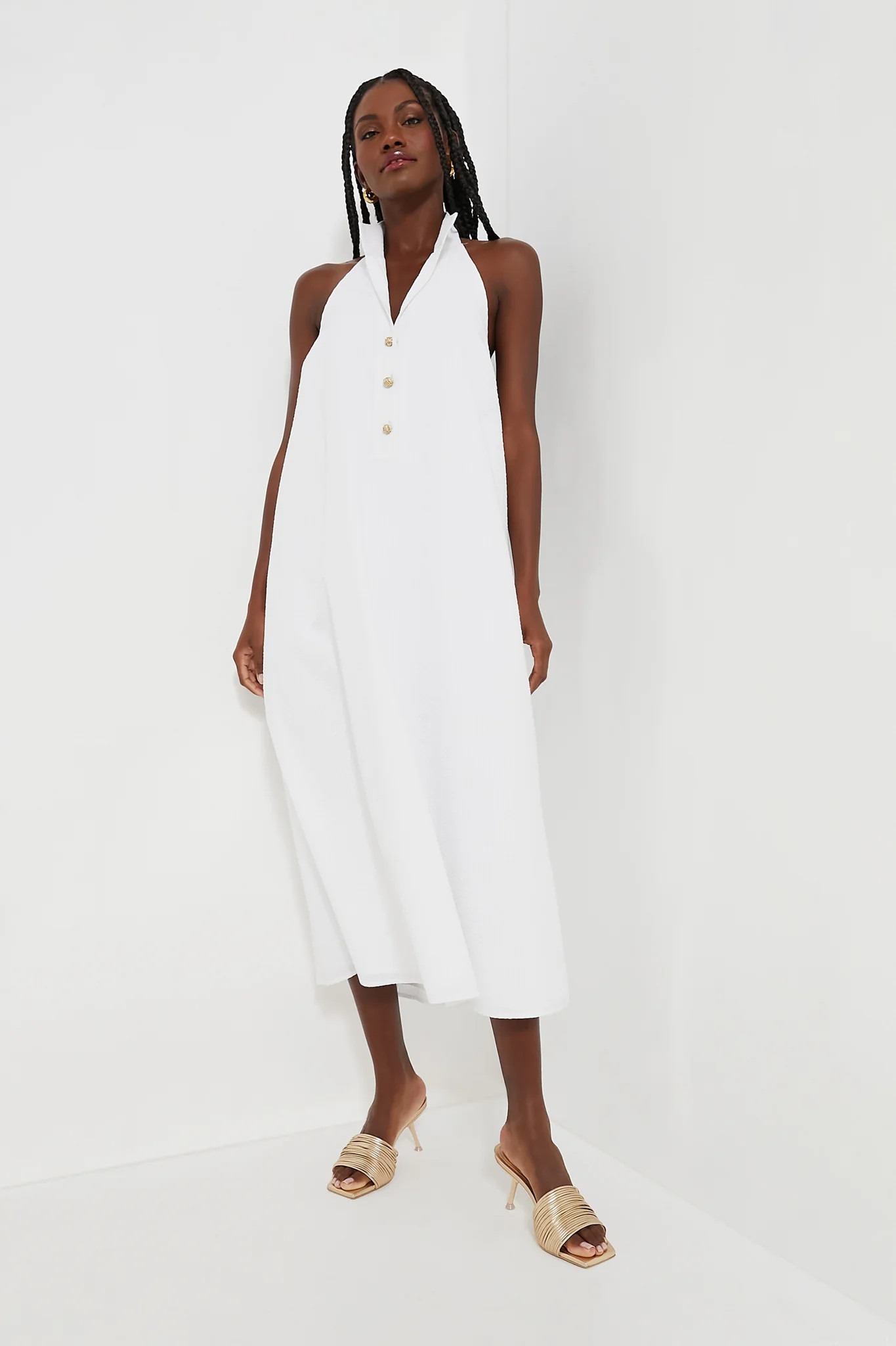 White Seersucker Jagger Dress | Tuckernuck (US)