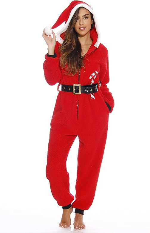 #followme Adult Christmas Onesie for Women Sherpa One-Piece Pajamas | Amazon (US)