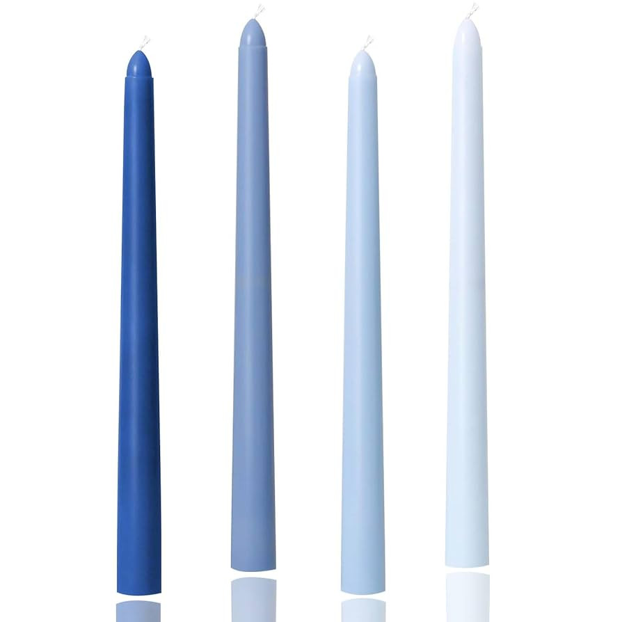 10 inch Gradient Taper Candles,Set of 4 Tapered Candle, Tall Candlesticks,Conical Stick Candles,S... | Amazon (US)