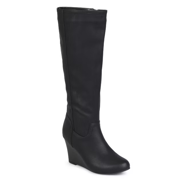Journee Collection Womens Langly Wedge Knee High Boots | Target
