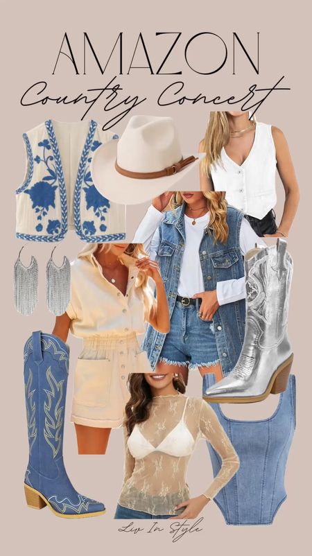 Amazon Country Concert looks for summer! Blues and neutrals for the cutest country inspired fits! 

#LTKStyleTip #LTKVideo #LTKSeasonal