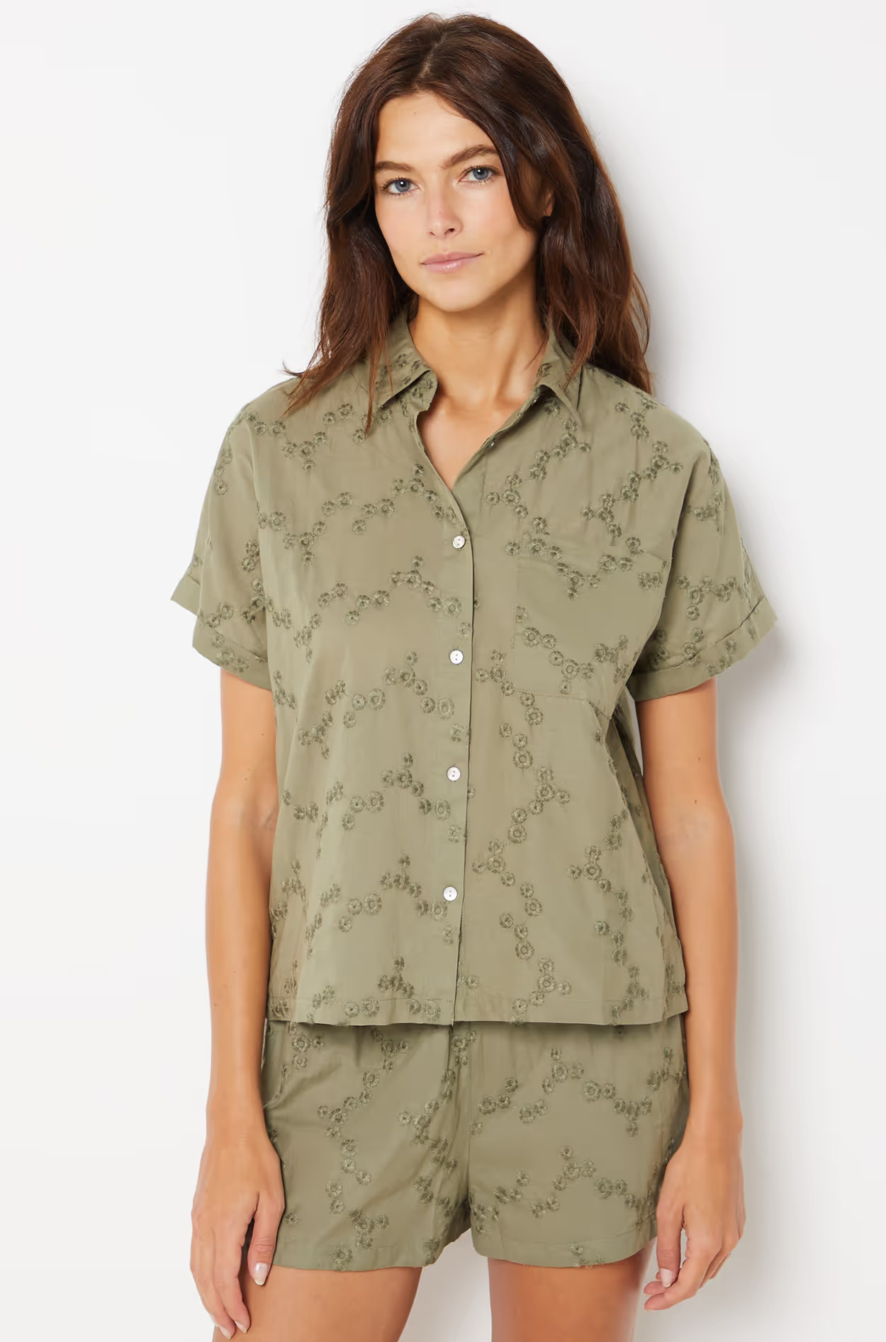 Short de pyjama en coton brodé COTTON - ETAM | Etam FR