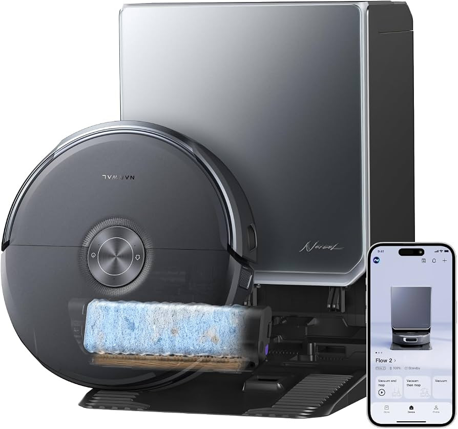 Amazon.com - NARWAL Flow 2 Robot Vacuum and Mop Combo, 31000Pa, FlowWash Mop, Balck | Amazon (US)