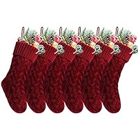 Amazon.com: 18" Khaki and Ivory Knit Christmas Stockings,6 Pack : Home & Kitchen | Amazon (US)