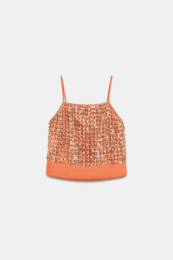 SEQUIN CROP TOP | Zara US