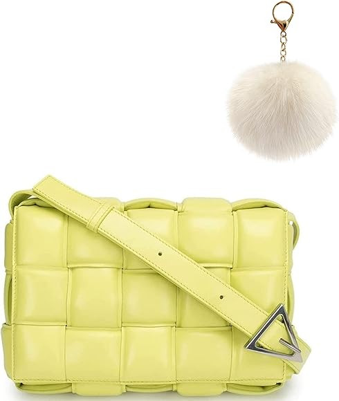 Gewebte Messenger Bag,Padded Cassette Schultertasche,Damen Umhängetasche,Crossbody Bag,Influence... | Amazon (DE)