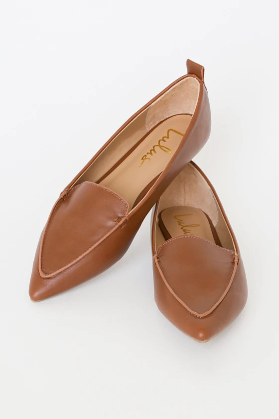 Emmy Chestnut Pointed Loafers | Lulus