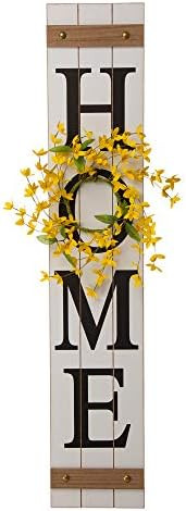 Glitzhome Welcome Sign for Front Door Porch Rustic Farmhouse Wooden Hanging Wall Sign with 3 Interch | Amazon (US)
