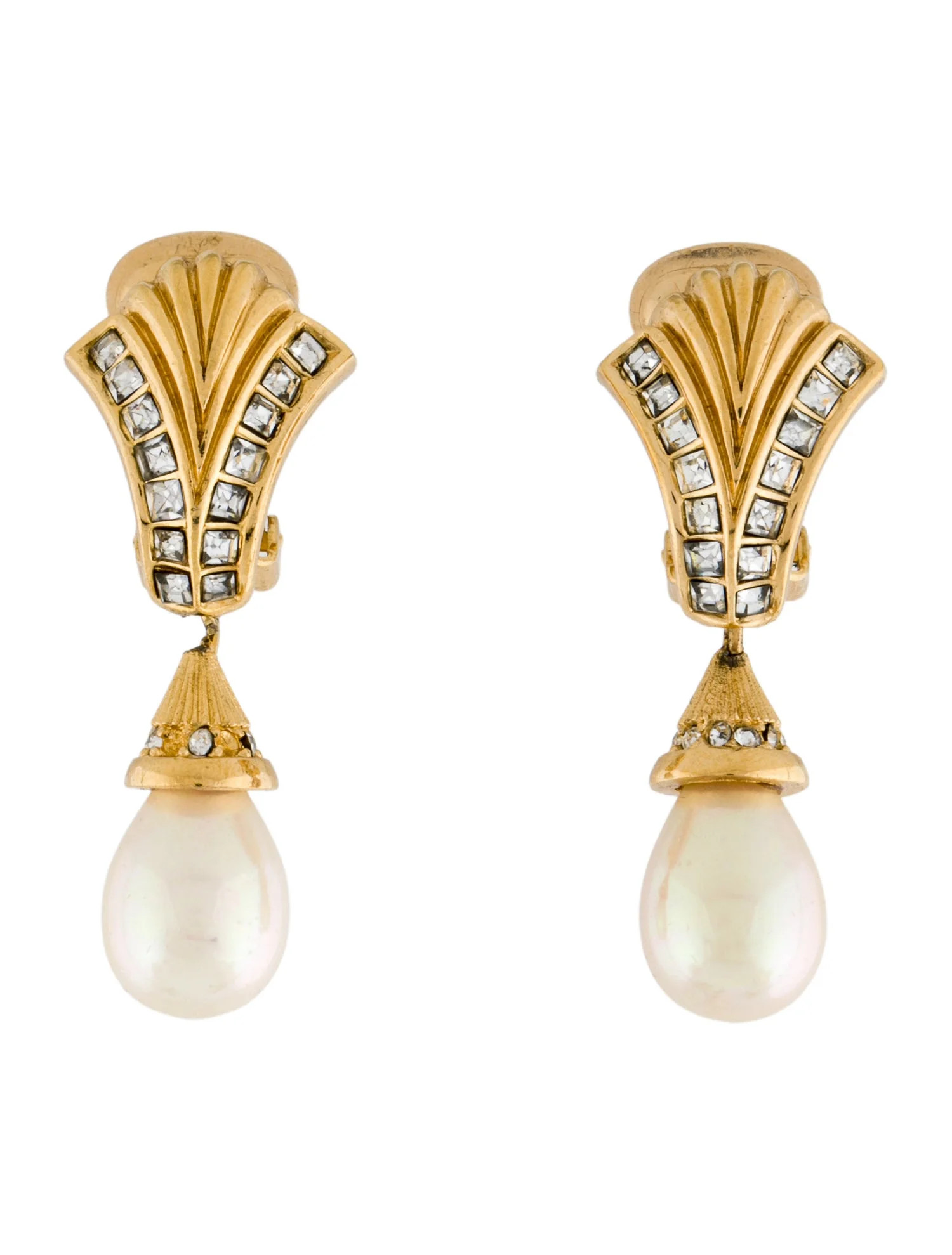 Vintage Faux Pearl Clip-On Earrings | The RealReal