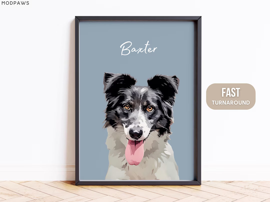 Custom Pet Portraits Using Pet Photo Personalized Digital Dog Portraits Cat Portraits Custom Dog ... | Etsy (US)