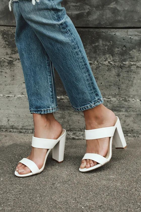 Marlowe Off White High Heel Sandals | Lulus (US)